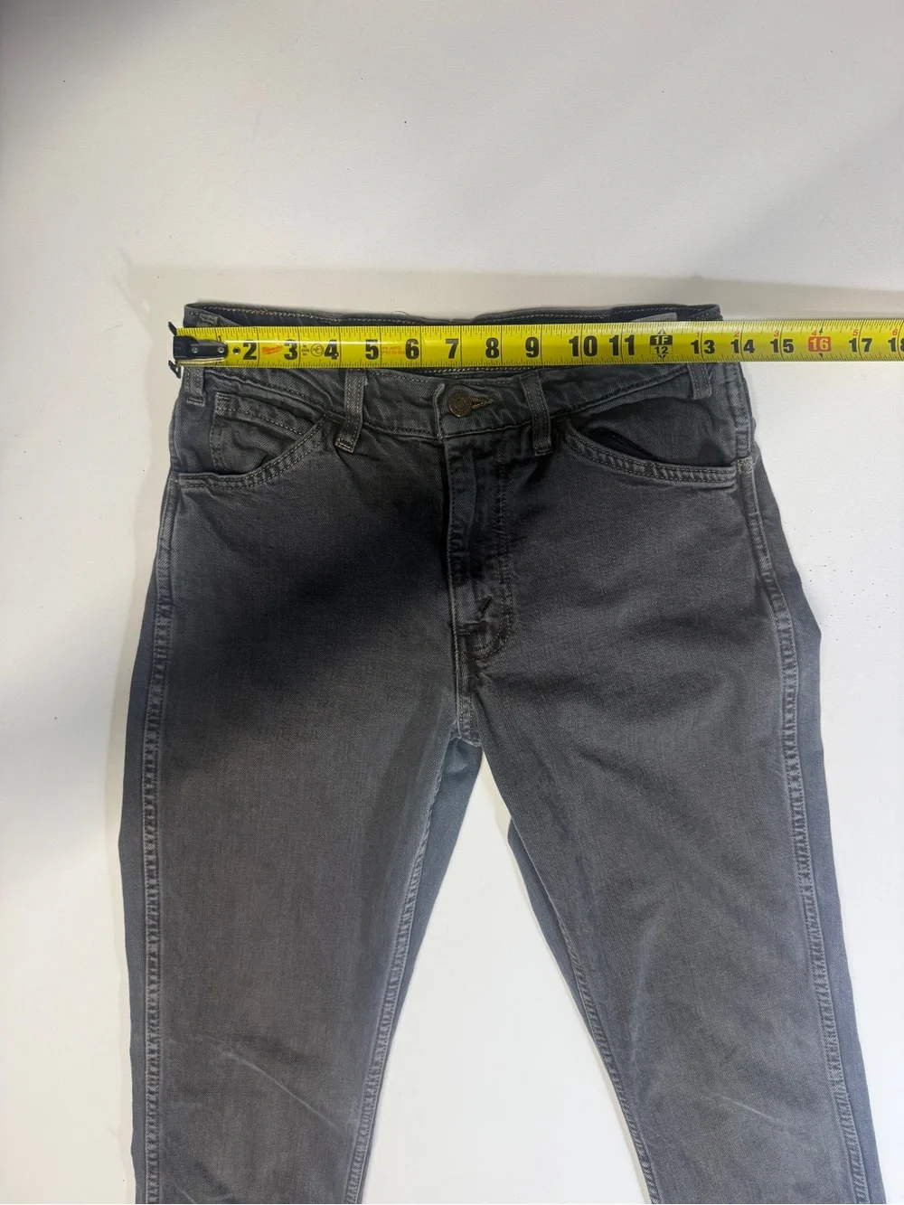 Levi's Slim Straight Jeans in Charcoal Black Orange tab